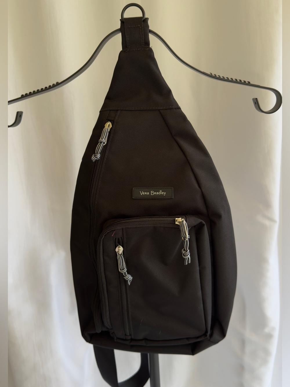 Vera Bradley Black Large Sling Backpack
